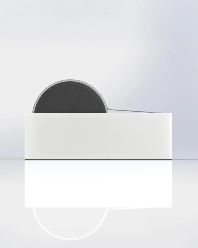 Ergonomische moderne minimalistische Industriedesign Arbeit eines Klebeband Abrollers