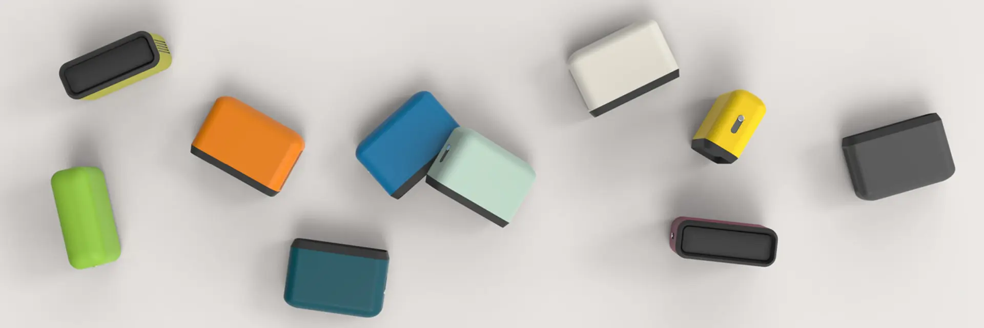 Produktserie mit Charakter: Mehrere farbige Varianten des neu interpretierten Fön-Klassikers als Designstudie