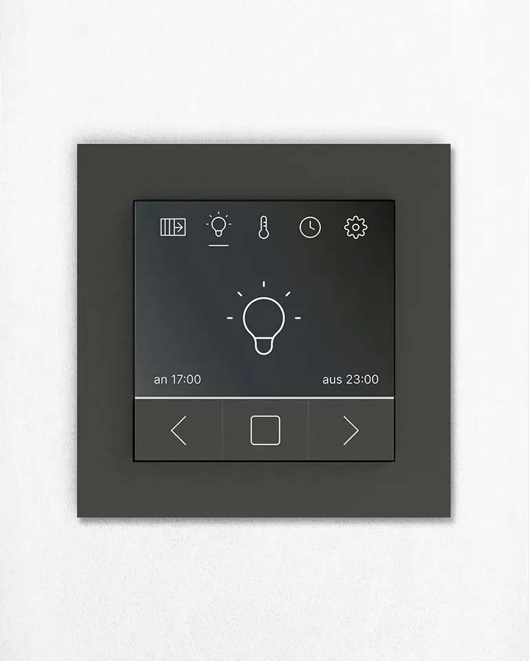 User Interface zur Gebäudeautomation: Steuerungspanel für Licht- und Ambiente-Einstellungen